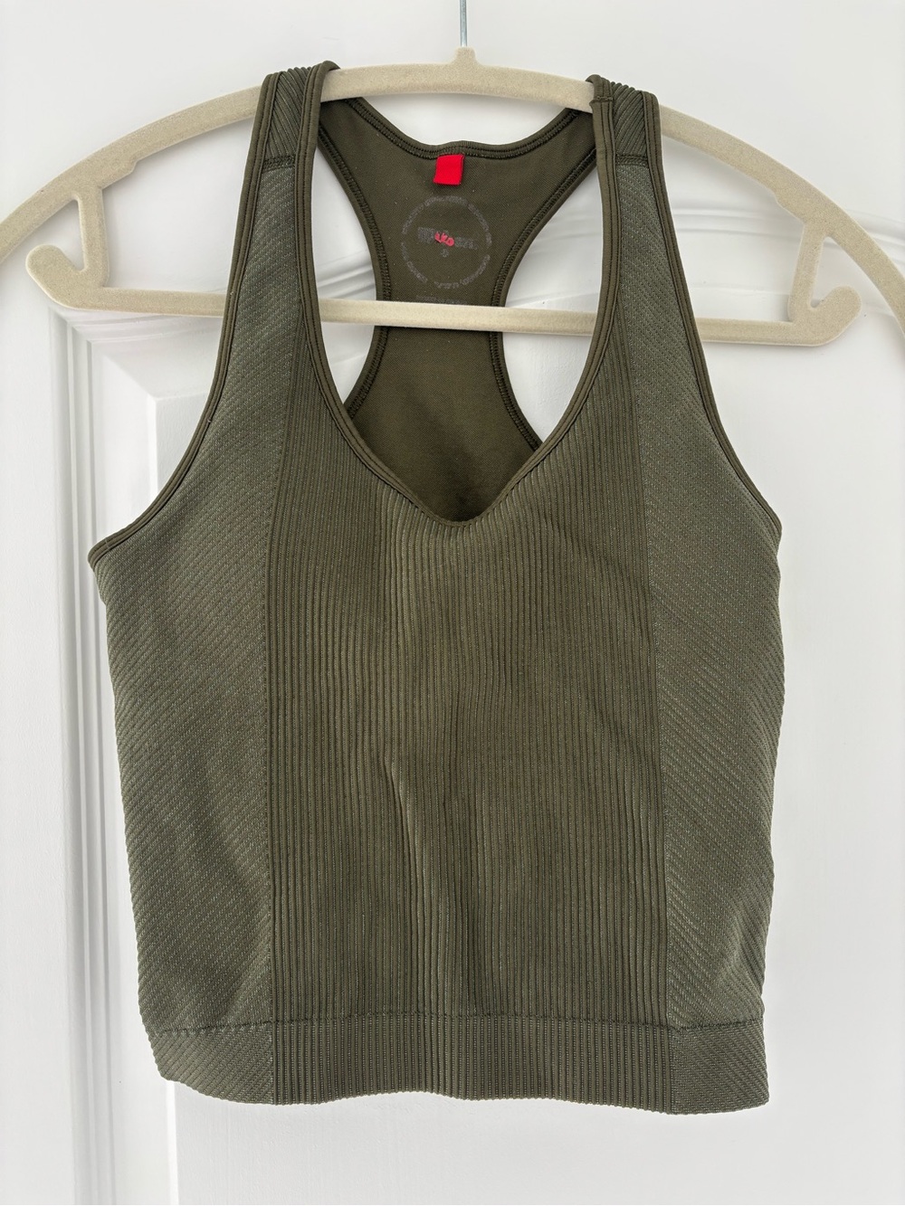 Wilson Olive Ribbed Racerback Tank Top